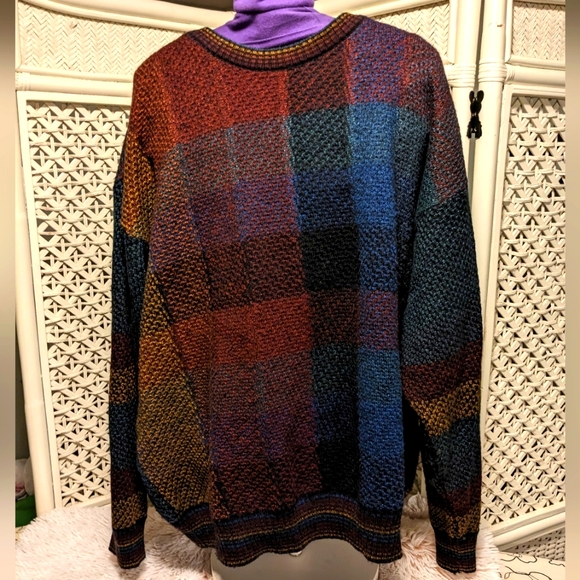Norm Thompson Other - Norm Thompson Made in Italy Wool Blend Colorful Plaid Sweater Men's XL EUC